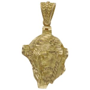 Cabeza oro 18kl cristo - 25x37mm