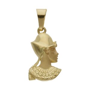 Cabeza oro 18kl egipcia - 13x22mm