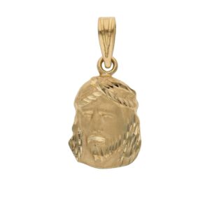 Cabeza oro 18kl cristo - 12x19mm