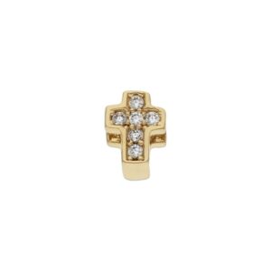 Charms oro 18kl cruz circonitas