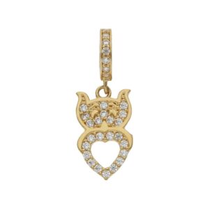 Charms colgante oro 18kl buho