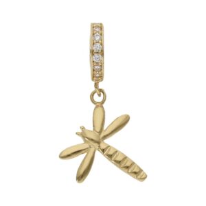 Charms colgante oro 18kl  libelula
