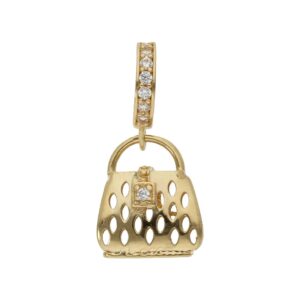 Charms colgante oro 18kl bolso