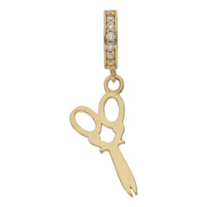 Charms colgante oro 18kl tijeras