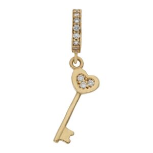 Charms colgante oro 18kl llave