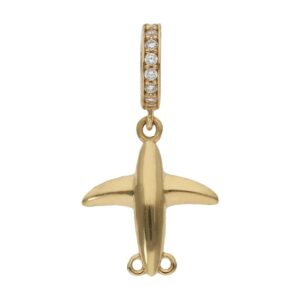 Charms colgante oro 18kl avion