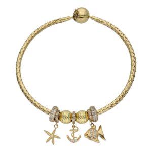 Pulsera oro 18kl flexible - del mar