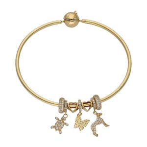 Pulsera oro 18kl rigida - animales