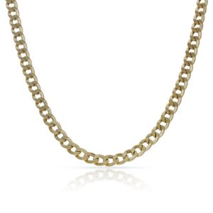 Collar oro 18kl barbado hueco - 4mm