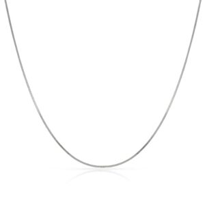 Collar oro blanco 18kl cola topo