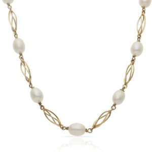 Collar oro 18kl perla jofa