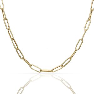 Collar oro 18kl eslabones ovalados - 4mm