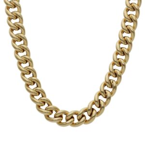 Collar oro 18kl barbado hueco - 8mm
