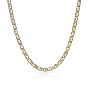 Cadena oro 18kl hueca eslabon doble 3mm