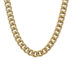 Collar oro 18kl barbado hueco - 6mm