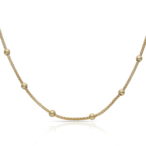 Cadena oro 18kl hueca bolas - 3mm