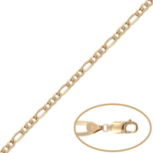 Collar oro 18kl hueco 3x1 - 5mm