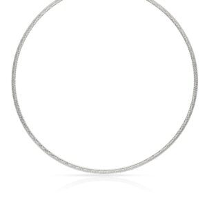 Collar oro 18k tallado blanco 3mm