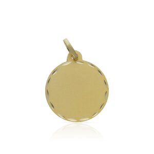 Disco oro 18kl tallado - 15mm