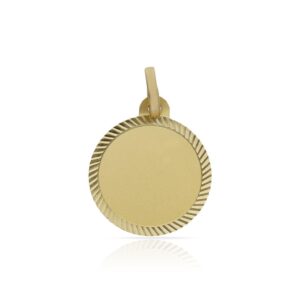 Disco oro 18kl tallado - 16mm
