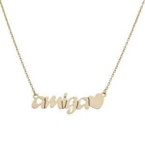 Gargantilla oro 18kl amiga + corazon