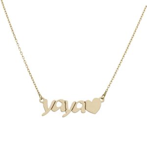 Gargantilla oro 18kl yaya + corazon