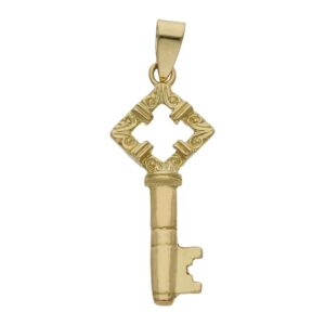 Colgante oro 18kl llave - 11x26mm