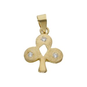 Colgante oro 18kl trebol