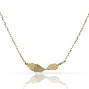Gargantilla oro 18kl pluma