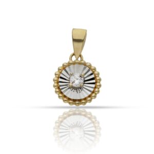 Colgante oro 18kl circonitas - 9mm