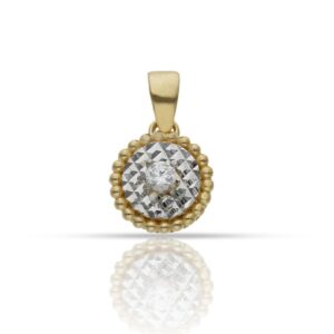 Colgante oro 18kl circonitas - 9mm