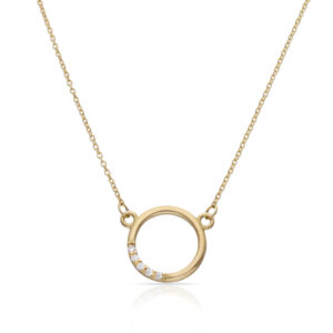 Gargantilla oro 18kl circulo + circonitas