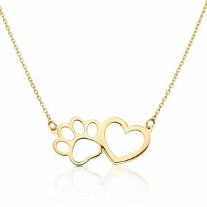 Gargantilla oro 18kl huella + corazon