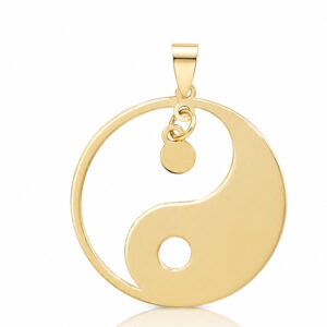 Colgante oro 18kl yin yang - 20mm