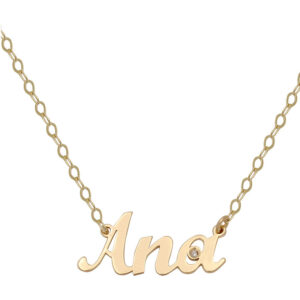 Colgante oro 18kl nombre grande + diamante