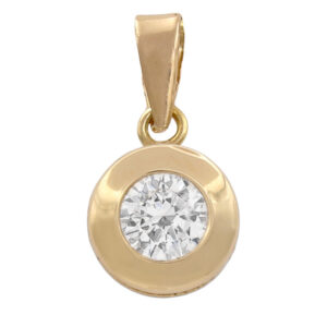Colgante oro 18kl circonita - 9mm