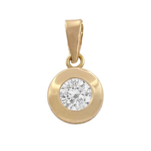 Colgante oro 18kl circonita - 7mm