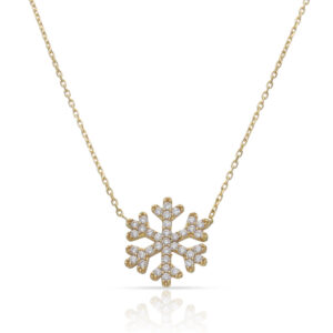 Gargantilla oro 18kl copo nieve circonitas