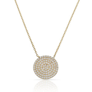 Gargantilla oro 18kl circulo circonitas
