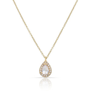 Gargantilla oro 18kl lagrima circonitas