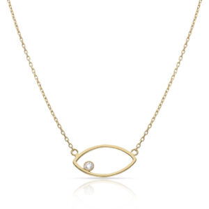 Gargantilla oro 18kl oval circonita