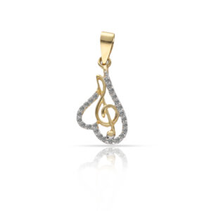 Colgante oro 18kl clave de sol