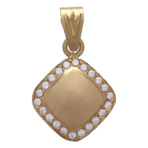Colgante oro 18kl circonitas - 11x17mm