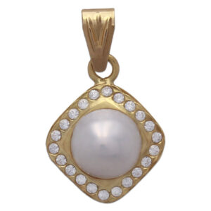 Colgante oro 18kl circonitas - 9x17mm