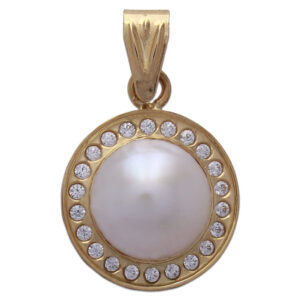 Colgante oro 18kl circonitas - 11x17mm