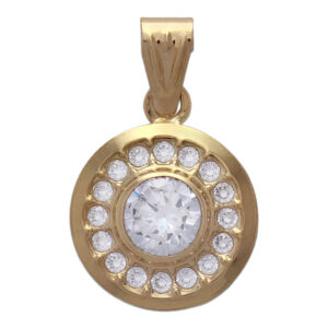 Colgante oro 18kl circonitas - 11mm
