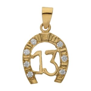 Colgante oro 18kl herradura grande