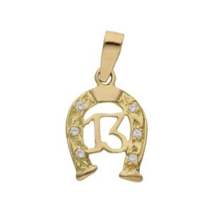 Colgante oro 18kl herradura pequeña