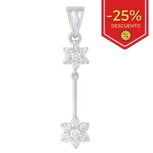 Colgante oro blanco 18kl circonitas