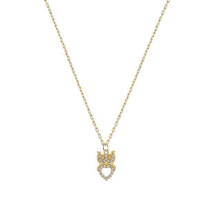 Gargantilla oro 18kl buho
